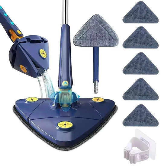 Mopa Fregona Triangular De Limpieza Ajustable Giratoria de 360°