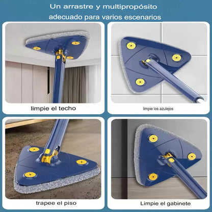 Mopa Fregona Triangular De Limpieza Ajustable Giratoria de 360°